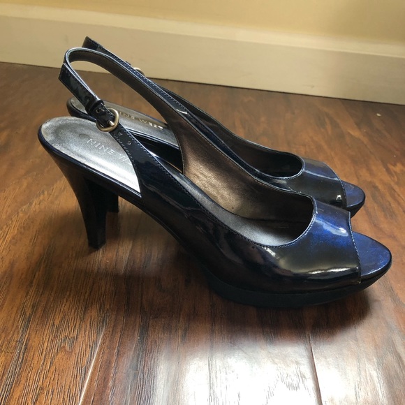 Nine West Shoes - Nine West Navy Blue Size 8 Heels